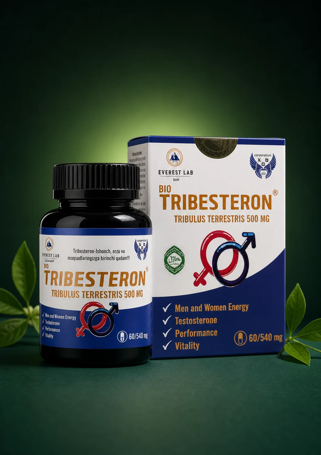Bio Tribesteron bottle and package